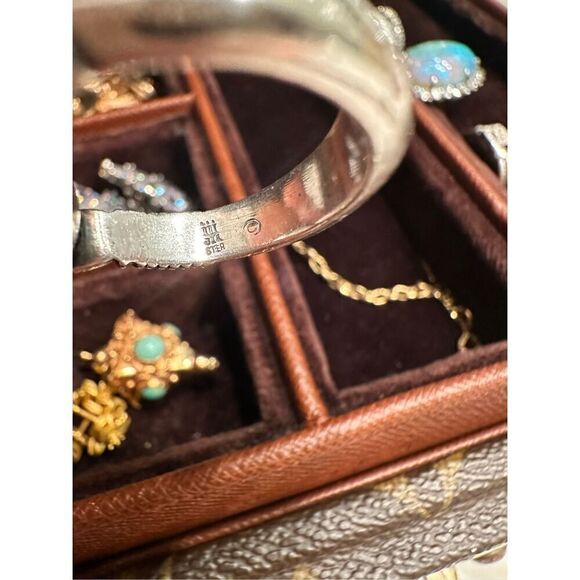 James Avery sterling silver scarab (beetle) / LOVE flip ring. Sz 7.5 - Picture 6 of 6